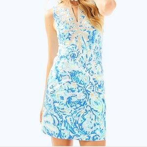 Lilly Pulitzer Gabby Shift Dress Bennet Blue salty seas